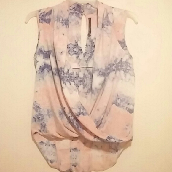 W118 by Walter Baker Tops - ❤ Plunging Drape Front Top